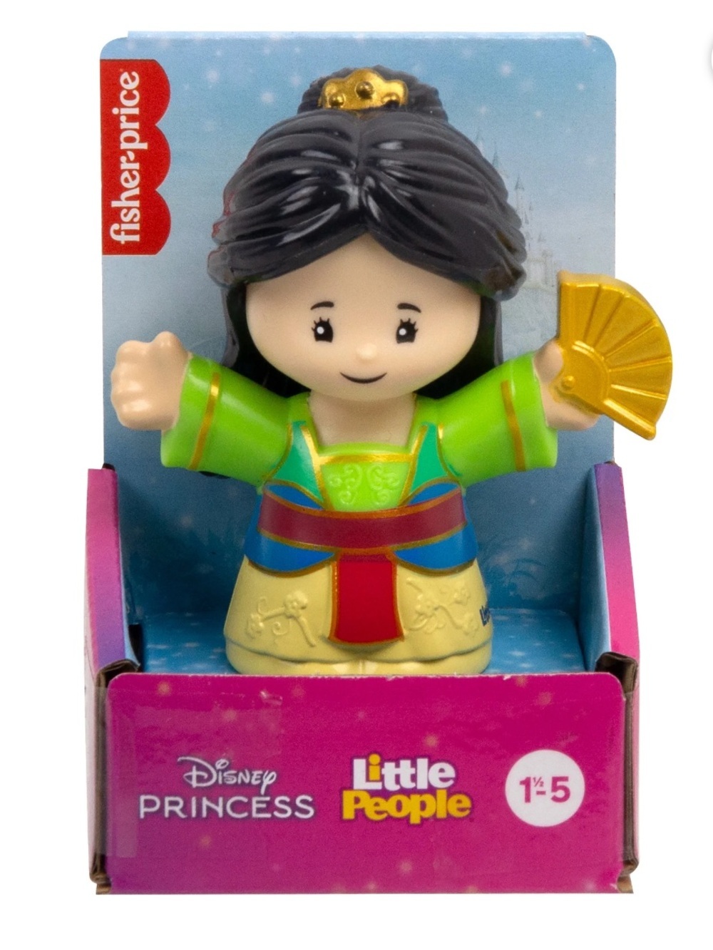 New Fisher-Price Little People Disney Princess Mulan Figure Chinese Warrior
